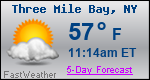 Weather Forecast for Three Mile Bay, NY