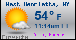 Weather Forecast for West Henrietta, NY