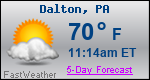 Weather Forecast for Dalton, PA