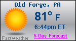 Weather Forecast for Old Forge, PA