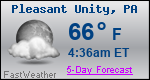 Weather Forecast for Pleasant Unity, PA