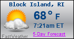 Weather Forecast for Block Island, RI