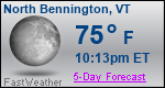 Weather Forecast for North Bennington, VT
