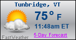 Weather Forecast for Tunbridge, VT