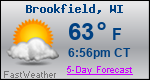 Weather Forecast for Brookfield, WI