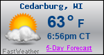 Weather Forecast for Cedarburg, WI
