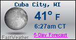 Weather Forecast for Cuba City, WI