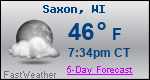 Weather Forecast for Saxon, WI