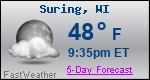 Weather Forecast for Suring, WI