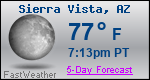 Weather Forecast for Sierra Vista, AZ