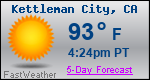 Weather Forecast for Kettleman City, CA
