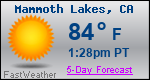 Weather Forecast for Mammoth Lakes, CA