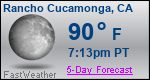 Weather Forecast for Rancho Cucamonga, CA