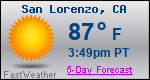 Weather Forecast for San Lorenzo, CA