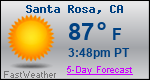 Weather Forecast for Santa Rosa, CA