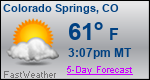 Weather Forecast for Colorado Springs, CO