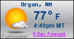 Weather Forecast for Organ, NM