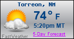 Weather Forecast for Torreon, NM