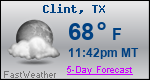 Weather Forecast for Clint, TX
