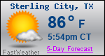 Weather Forecast for Sterling City, TX