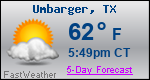 Weather Forecast for Umbarger, TX