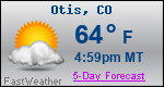 Weather Forecast for Otis, CO