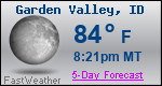 Weather Forecast for Garden Valley, ID