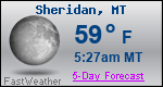 Weather Forecast for Sheridan, MT