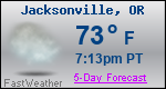 Weather Forecast for Jacksonville, OR