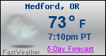 Weather Forecast for Medford, OR