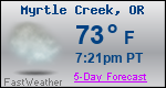 Weather Forecast for Myrtle Creek, OR