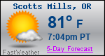 Weather Forecast for Scotts Mills, OR