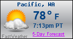 Weather Forecast for Pacific, WA