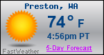 Weather Forecast for Preston, WA
