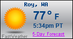 Weather Forecast for Roy, WA