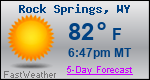 Weather Forecast for Rock Springs, WY