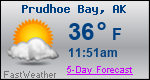 Weather Forecast for Prudhoe Bay, AK