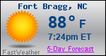 Weather Forecast for Fort Bragg, NC