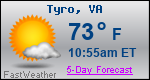 Weather Forecast for Tyro, VA