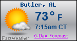 Weather Forecast for Butler, AL