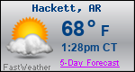Weather Forecast for Hackett, AR
