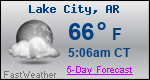 Weather Forecast for Lake City, AR