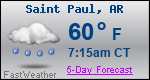 Weather Forecast for Saint Paul, AR