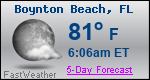 Weather Forecast for Boynton Beach, FL