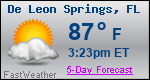 Weather Forecast for De Leon Springs, FL