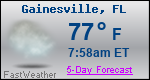 Weather Forecast for Gainesville, FL
