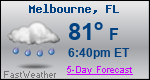 Weather Forecast for Melbourne, FL