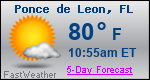 Weather Forecast for Ponce de Leon, FL