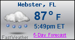 Weather Forecast for Webster, FL
