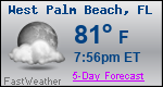 Weather Forecast for West Palm Beach, FL